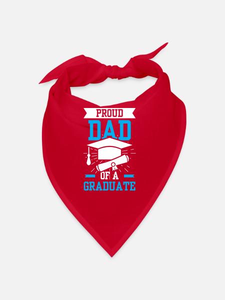 Fier père d’un diplôme d’études supérieures - Bandana - rouge - Devant