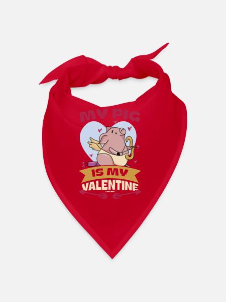 Pig Pig PigLet Sow Pigs Gift - Bandana - red - Front