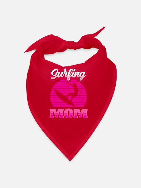 Surfen Mama Surfbrett Surfer Surfing Wellenreiten - Bandana - Rot