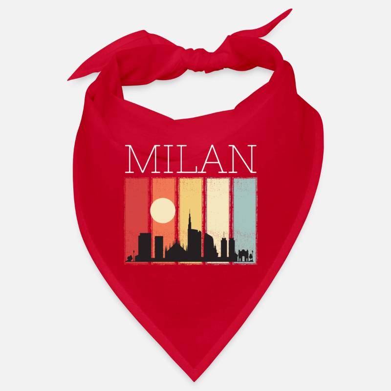 Mailand Mond Skyline Retro Mailänder Dom Bandana