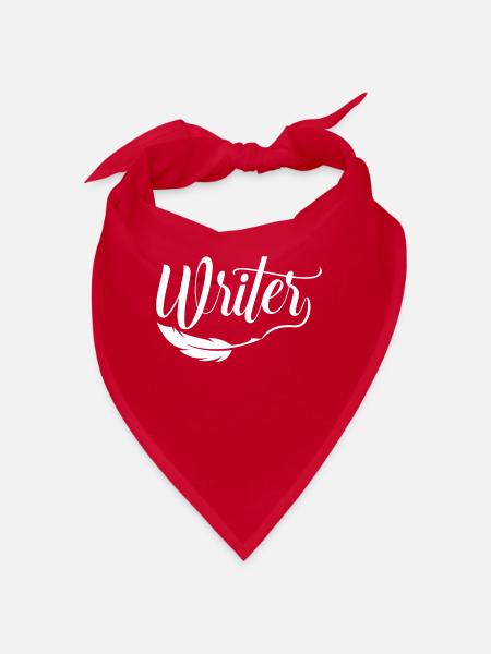 Author Writer Writer Writing - Bandana - red - Front