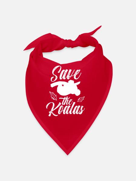 Save The Koalas Koala Animal Koala Bear Sweet - Bandana - red - Front