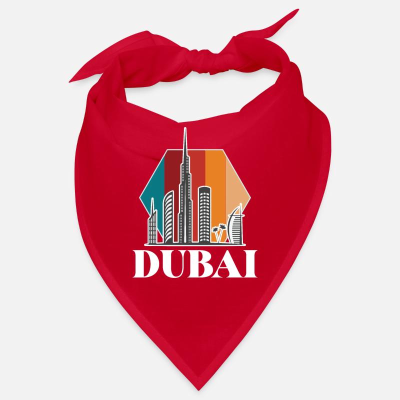 Dubai Skyline Burj Khalifa Emirate Retro VAE Bandana