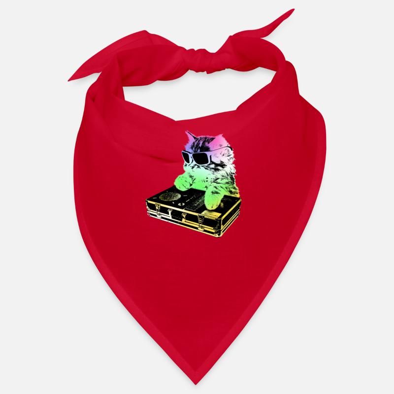 Rainbow DJ Cat - Scratchen Bandana