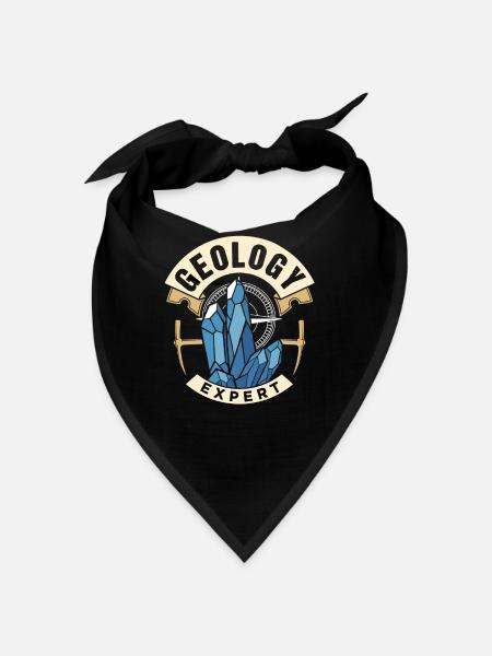 Expert en géologie Géologie Étudiant Géologue Profession - Bandana - noir - Devant