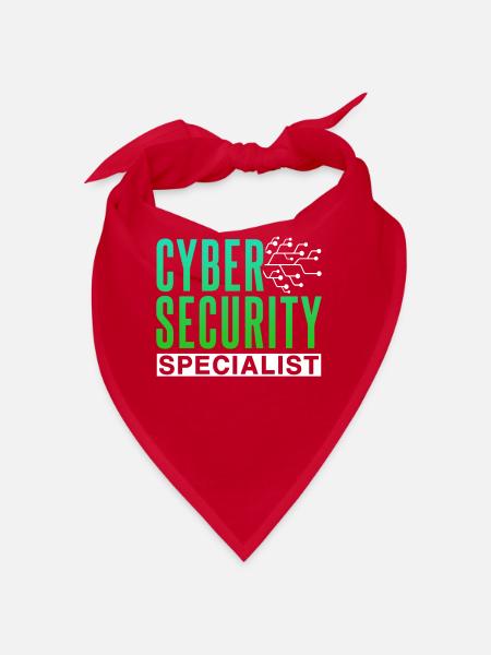 Cybersecurity Spezialist Hack Hacker IT Sicherheit - Bandana - Rot