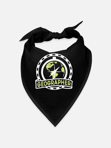 Geography Geography Student Geography Profession - Bandana - black - Front