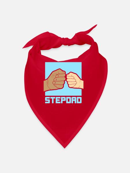 Stiefvater Stepdad Stiefpapa Vatertag - Bandana - Rot - Vorne