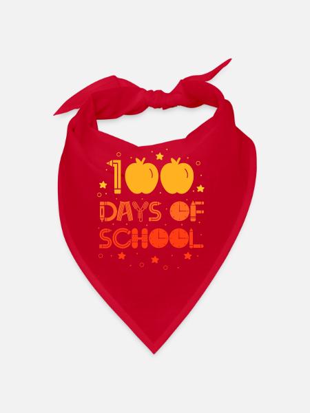 100 Days School Sayings Team Sweet Funny - Bandana - red - Front