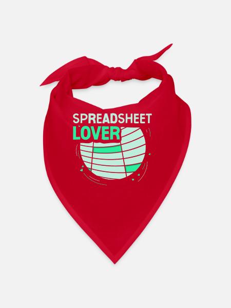 Lovers of Spreadsheets Spreadsheet Table - Bandana - red - Front