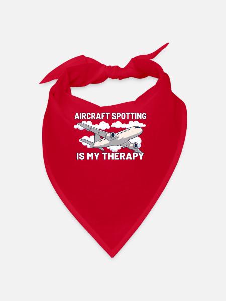 Aircraft Spotting Airplane Aircraft Spotter - Bandana - Rot - Vorne
