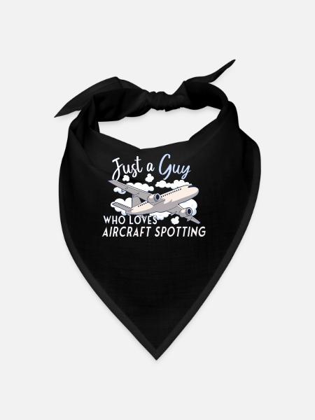 Aircraft Spotting Airplane Aircraft Spotter - Bandana - black - Front