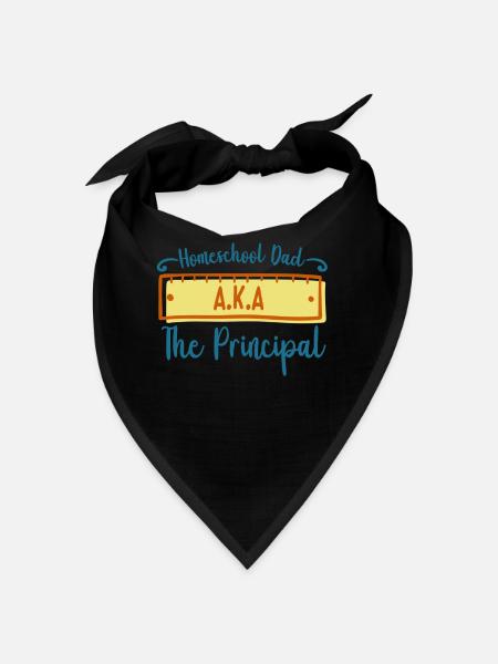 Homeschool Papa The Principal Homeschooling - Bandana - red - Front
