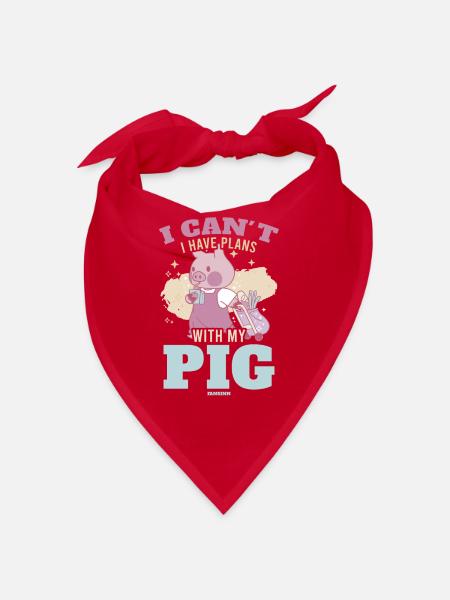 Pig - Bandana - red - Front