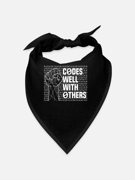 Programmeur Coder Développeur de logiciels - Bandana - noir - Devant