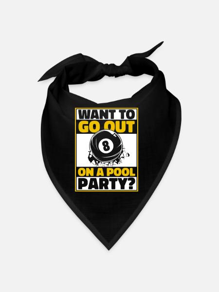 Billiards 8-ball - Bandana - black - Front