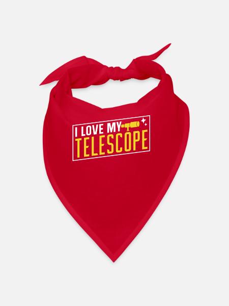 I love my telescope space stars universe - Bandana - red - Front