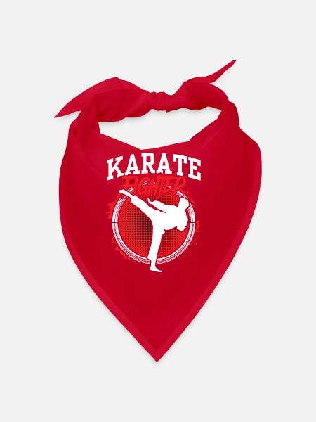 Karatekämpfer Karate Kampfsport Kampfkunst - Bandana - Rot - Vorne
