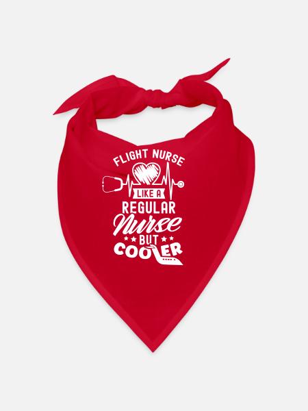 Flight Nurse Flight Doctor Flight Physician Profession - Bandana - red - Front