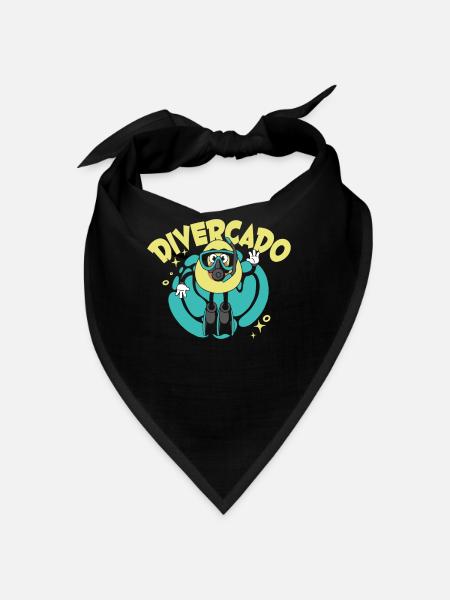 Scuba Tauchen Taucher Tauchsport - Bandana - Schwarz - Vorne