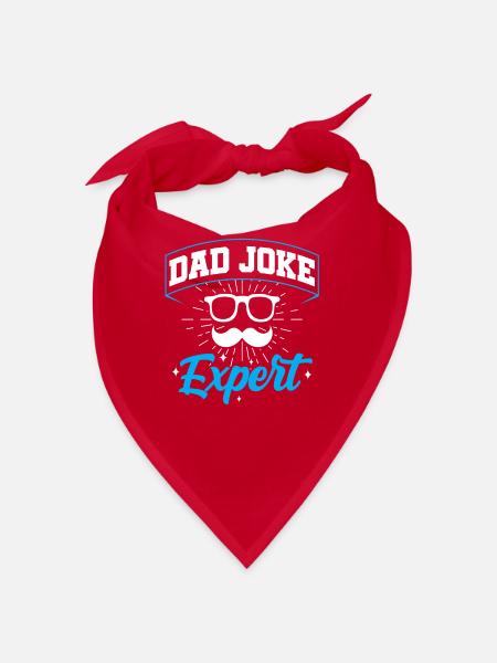 Dad Joke Papa Joke Jokes Father - Bandana - red - Front