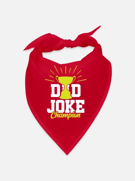 Dad Joke Papa Joke Father Jokes - Bandana - red - Front
