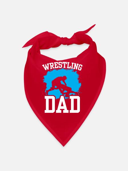 Wrestling Dad Wrestler Ringen Ringkampf Ringer - Bandana - Rot - Vorne