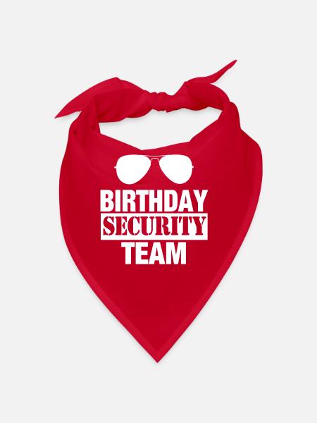 Birthday Security Team Security Security - Bandana - red - Front