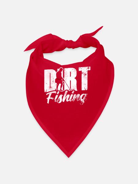 Dirt Fishing Metalldetektion Metal Detecting - Bandana - Rot - Vorne