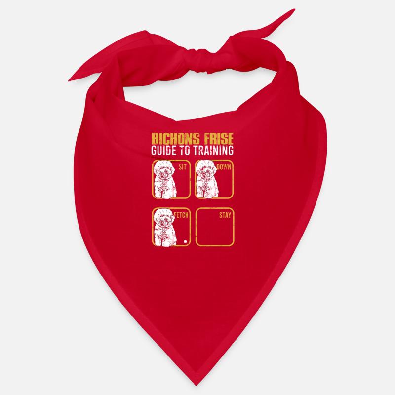 Bichon frise Anleitung zum Training Sit down Fetch Bandana