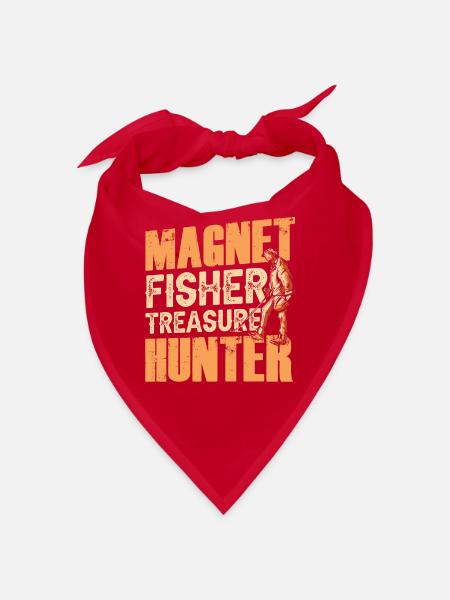Magnet Fischer Treasure Hunter Magnetic Fishing - Bandana - red - Front