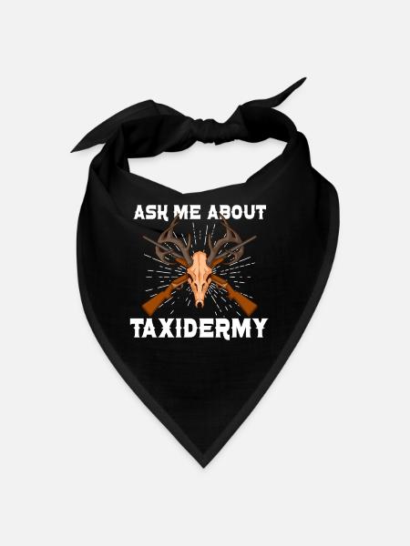 Lustige Tierpräparator taxidermie jagd trophäe - Bandana - Schwarz - Vorne