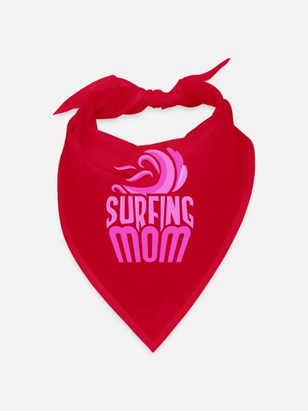 Surf Mama Surf Surfer Planche de surf - Bandana - rouge - Devant