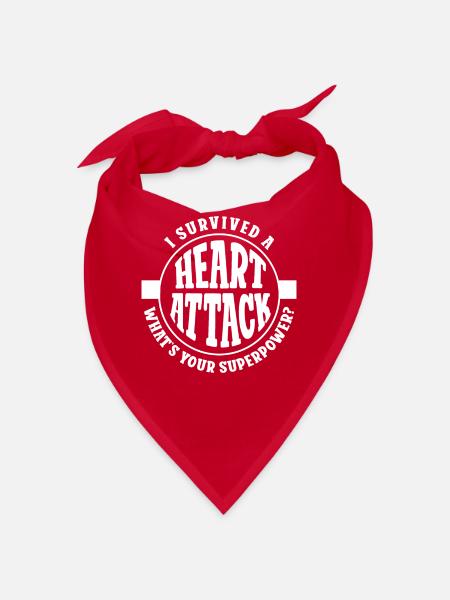 I survived a heart attack - Bandana - red - Front