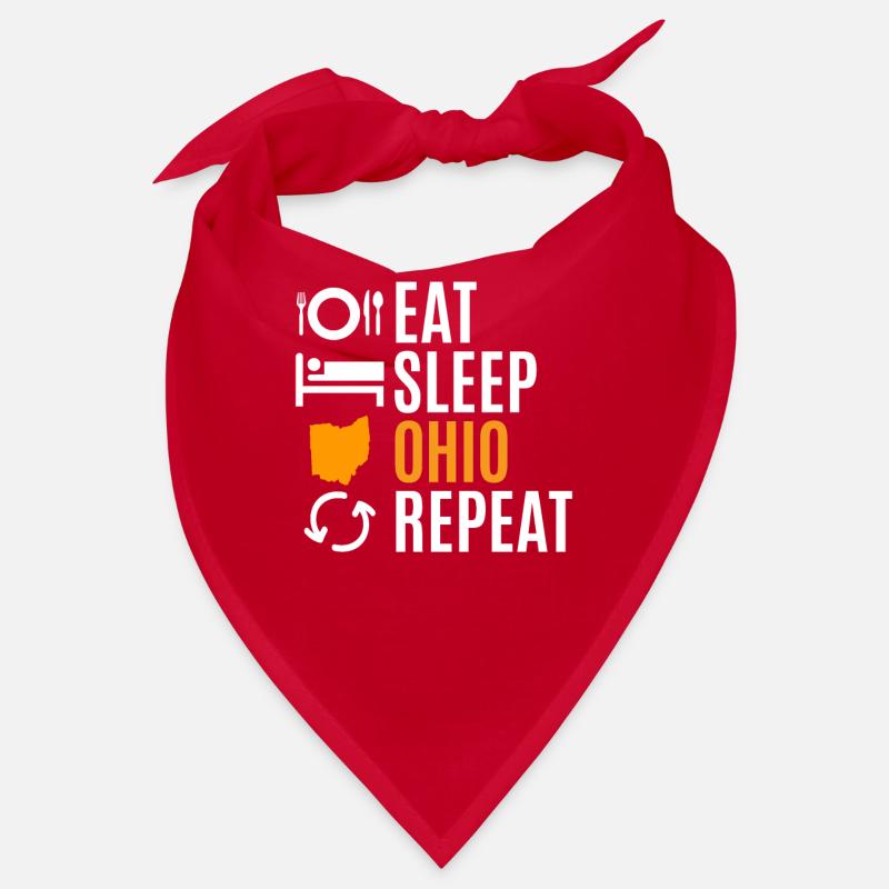 Eat Sleep Ohio Repeat Gift Bandana