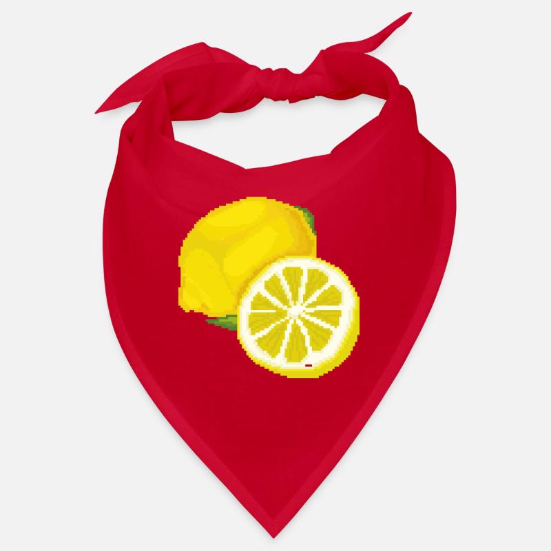 Retro Pixel Zitrone Bandana