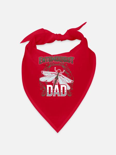Entomologist Papa Insects Profession Entomology Team - Bandana - red - Front
