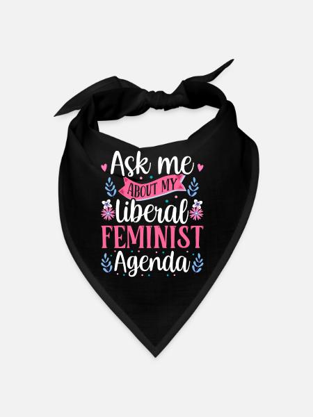 Liberal Feministische Agenda Feminist Feminismus - Bandana - Rot - Vorne