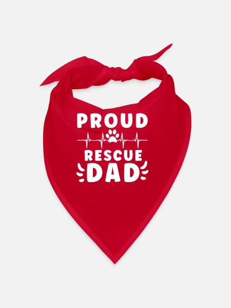 DOG RESCUE ANIMAL RIGHTS RESCUE DOG ADOPTION - Bandana - Rot - Vorne