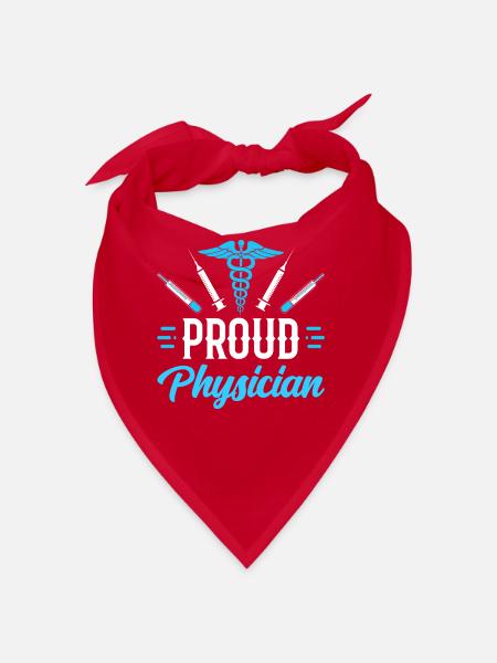 Fier médecin Profession Médecine Docteur - Bandana - rouge - Devant