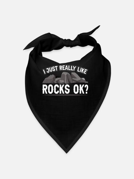 I just like stones Okay? Geology Geologist - Bandana - red - Front