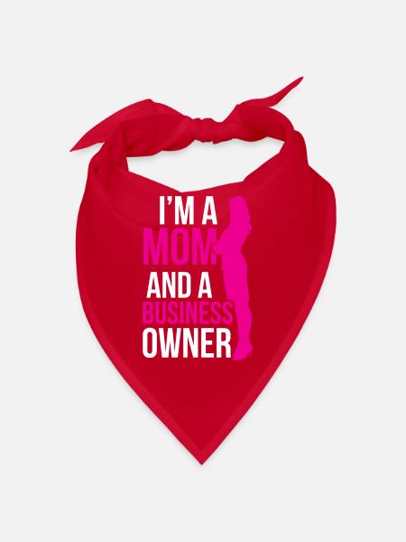 Je suis une mère et une propriétaire d’entreprise - Bandana - rouge - Devant
