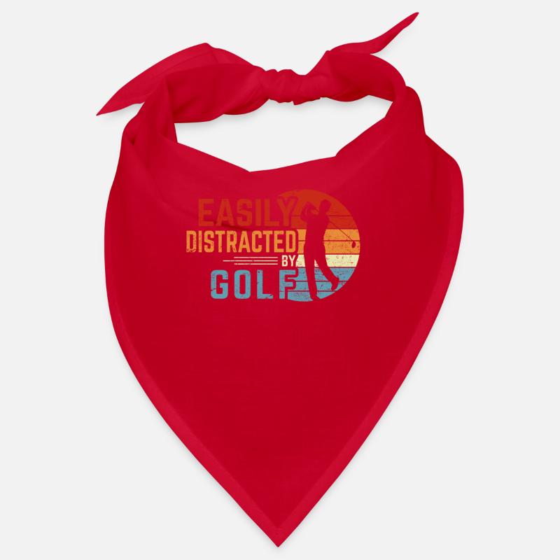 Easily Distracted By Golf Funny Golfing Lover Reti Bandana