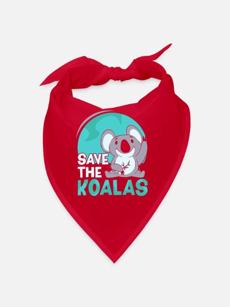Save The Koalas Koala Animal Sweet Koala Bear - Bandana - red - Front