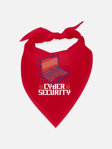 Cyber Sicherheit Hack IT Sicherheit Cybersecurity - Bandana - Rot - Vorne