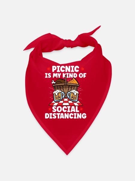 Picnic Lover Pique-Panier de nourriture Date de pique- - Bandana - rouge - Devant