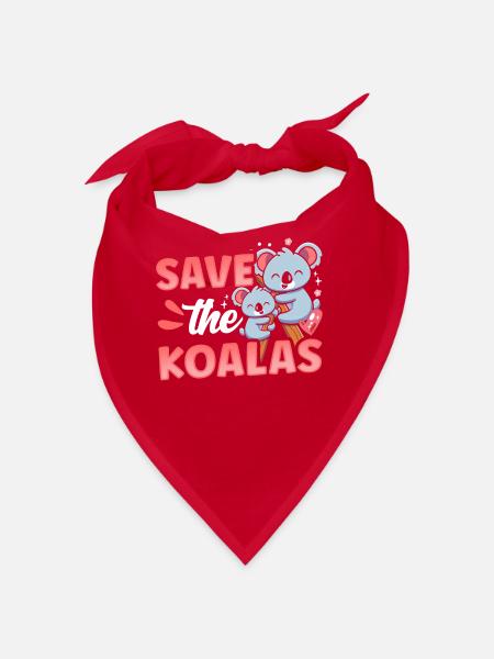 Save The Koalas Sweet Animal Koala Koala Bear - Bandana - red - Front
