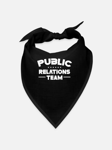 Team Öffentlichkeitsarbeit PR Public Relations Job - Bandana - Schwarz - Vorne