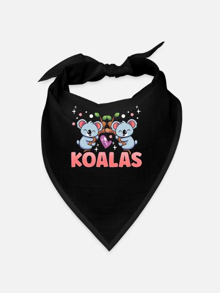 Koalas Koala Koala Ours Animal Doux - Bandana - noir - Devant
