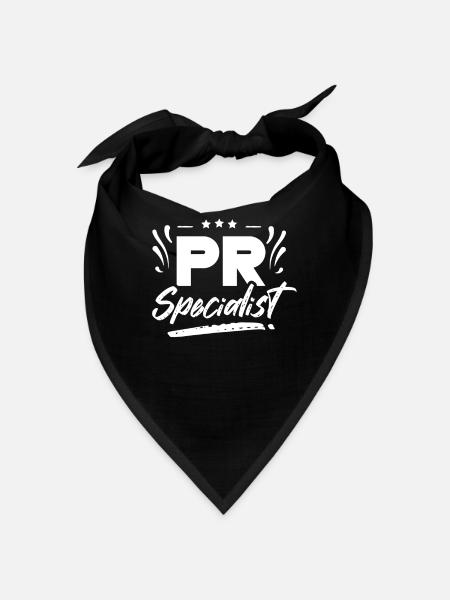 PR Spezialist Job Beruf Public Relations - Bandana - Schwarz - Vorne